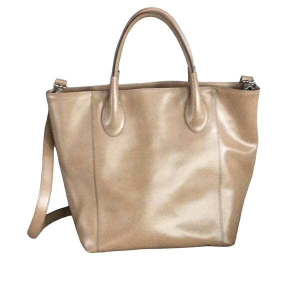 EUC Coccinelle Italy Supple Leather Carry All Roomy Tote Handbag AUTHENTIC - Picture 3 of 7